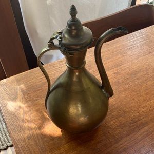 Vintage brass decorative pitcher/ ewer